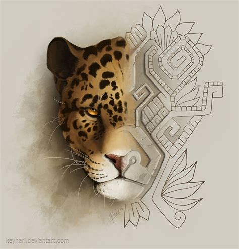 Artstation Aztek Jaguar Kseniya Ryzhikova Mayan Tattoos Indian