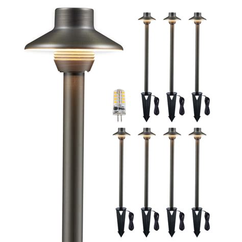 Gardenreet Brass Low Voltage Pathway Lights 12v Outdoor Led Landscape Path Lightsmini For