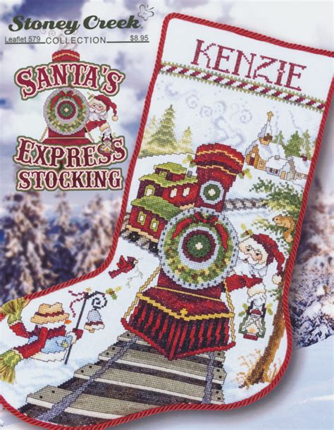 Santa S Express Stocking By Stoney Creek Counted Cross Stitch Pattern