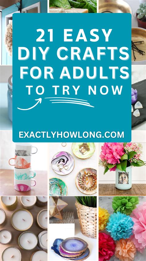 21 Easy DIY Crafts For Adults for Creative Relaxation