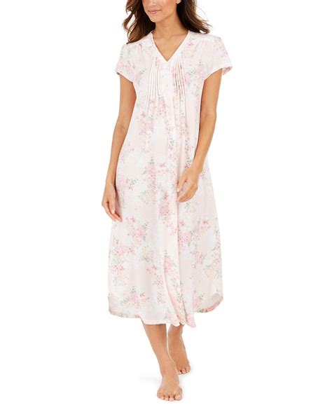 Miss Elaine Womens Cottonessa Knit Long Nightgown Macys