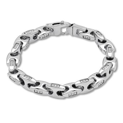 Stainless Steel Bracelet With Cubic Zirconia 875 Kay