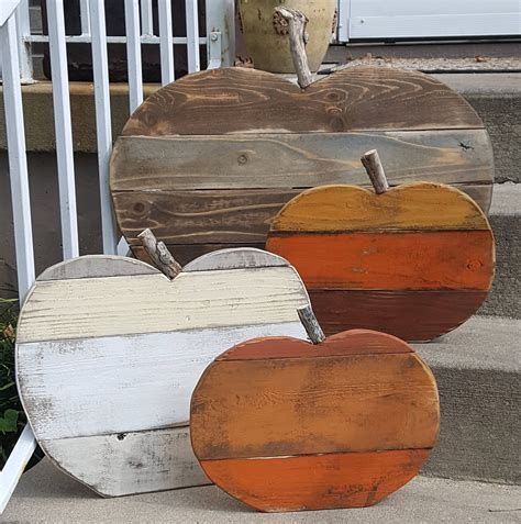 Reclaimed Wood Pumpkins Rustic Pallet Wood Pumpkins Fall Etsy Fall