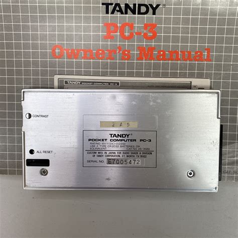 Tandy PC-3 Pocket Computer – Erix Collectables