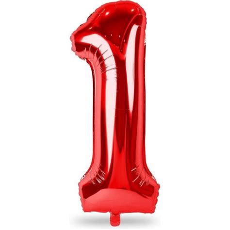 Ballon Gonflable En Forme De Chiffre 1 Rouge 101 Cm Xxl Pour