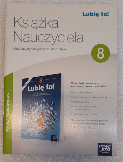 Lubię to Klasa 8 Informatyka Książka nauczyciela 13948221496