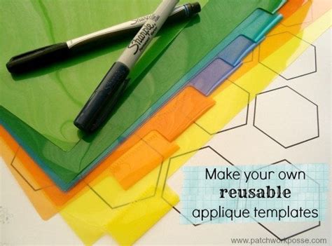 plastic hexagon template patchwork posse