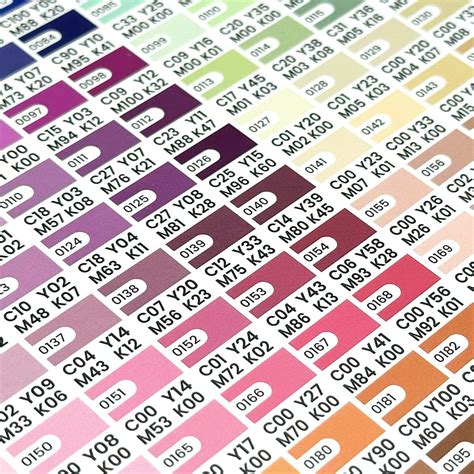 CMYK Color Chart Set CMYK-C / 1138 Shade - Etsy