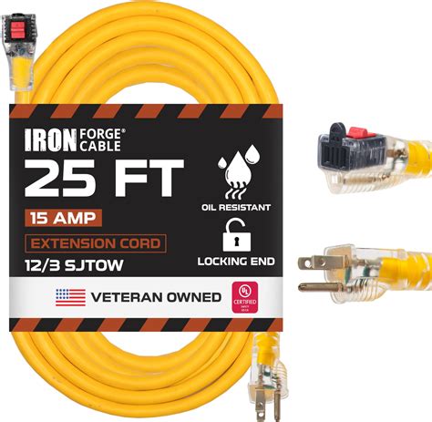 Amazon Iron Forge Cable Oil Resistant Gauge Extension Cord