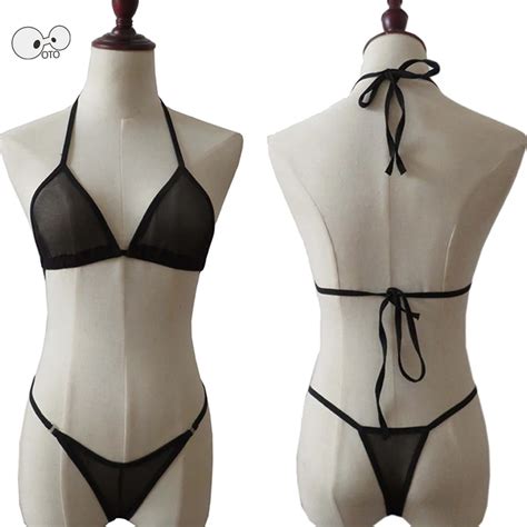 Sexy Micro Bikini Trasparente Estremo Set Mini Costumi Sessuali