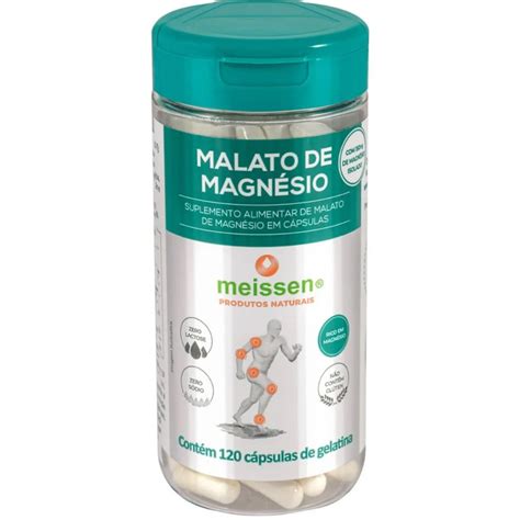 MAGNÉSIO MALATO 120 CÁPSULAS MEISSEN Shopee Brasil