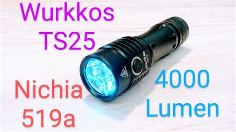 Wurkkos TS25 EDC Led Taschenlampe Nichia 519a 4000 Lumen Anduril II 2