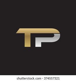 Tp Company Linked Letter Logo Golden Stock Vector Royalty Free