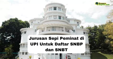 Jurusan Sepi Peminat UPI Peluang Lolos SNBP Dan SNBT 2025