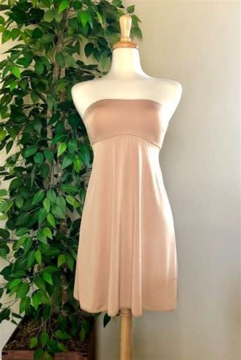 Vintage Nude Strapless Slip From Straps To Strapless Padded Bra Adjustable Back Closure