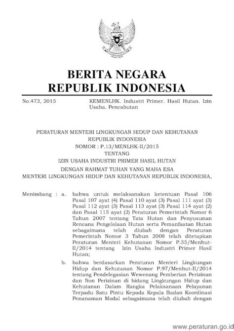 Pdf Berita Negara Republik Indonesia Izin Usaha Industri Primer