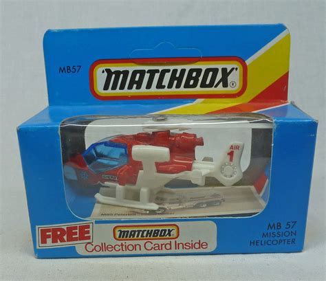 Rockertron Toys Matchbox Blue Box Mb57 Mission Helicopter Red