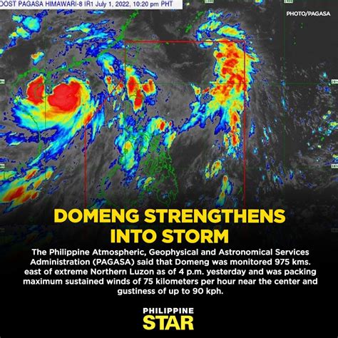 The Philippine Star On Twitter Tropical Storm Domeng Will Continue To