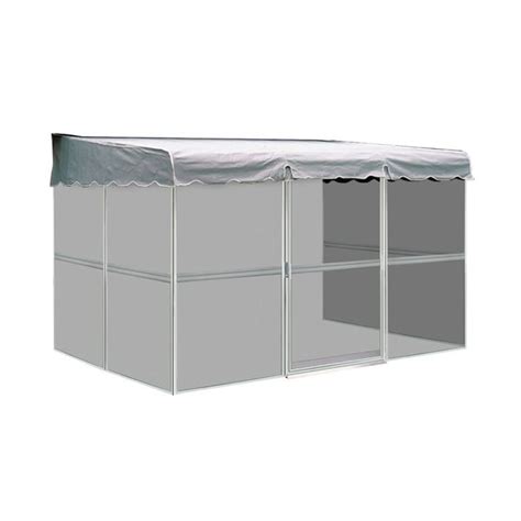 Patio Mate 7 Panel Screen Enclosure 79322 White With Gray Roof