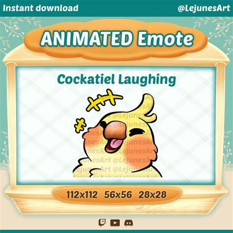 Cockatiel Laughing Cockatiel Twitch Emotes Twitch Emote - Etsy