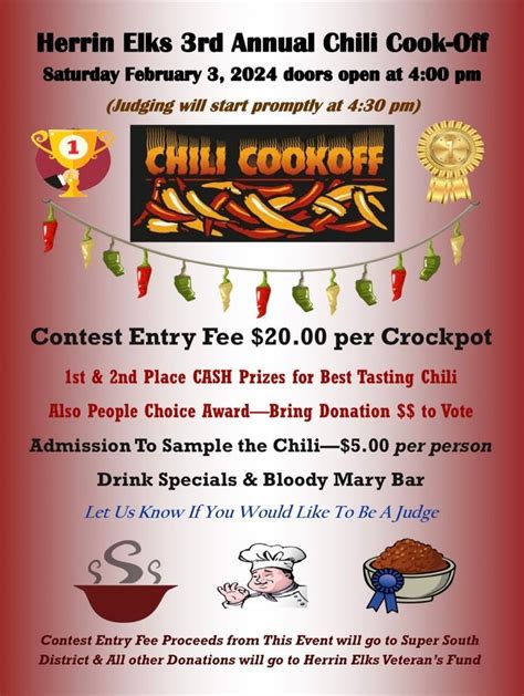 Herrin Elks 3rd Annual Chili Cook Off Visitsi