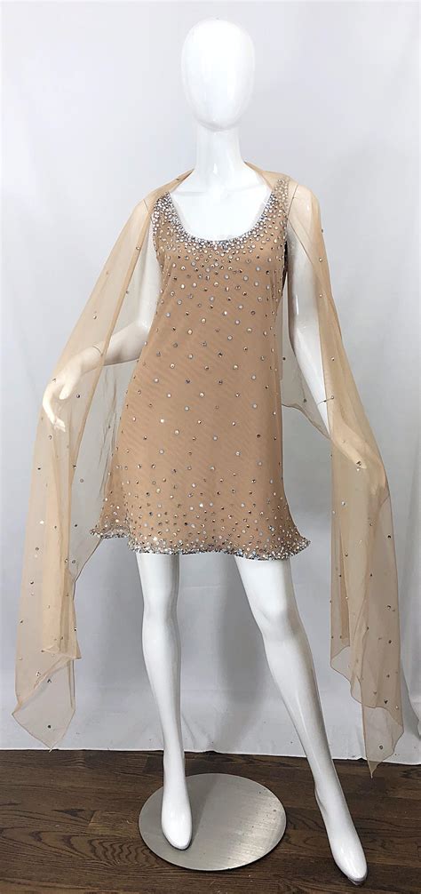 Sex And The City CD Greene Nude Beige Rhinestone Crystal Vintage Dress Shawl At StDibs Sex