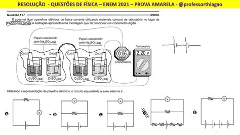 ENEM 2021 FÍSICA QUESTÃO 127 PROVA AMARELA YouTube