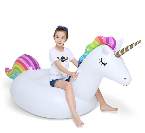 Buy Jasonwell Big Inflatable Unicorn Pool Float Floatie Ride On With