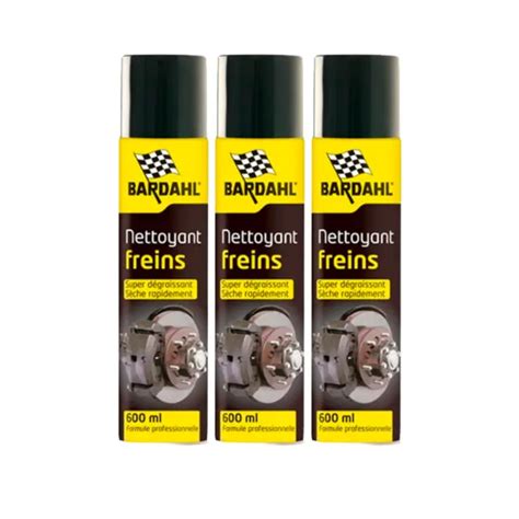 BARDAHL DÉGRAISSANT NETTOYANT freins ultra puissant 600mL lot de 3