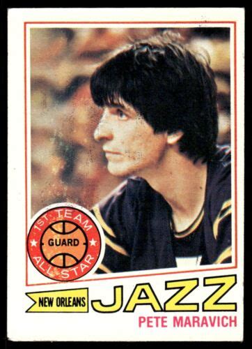 Topps Basketball Card Pete Maravich New Orleans Jazz Ex Ebay