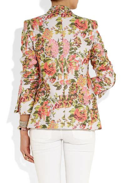 Stella Mccartney Neon Floral Jacquard Jacket Net A Porter Com