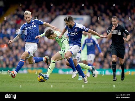 Ipswich Town S Sam Morsy Right Fouls West Bromwich Albion S Tom