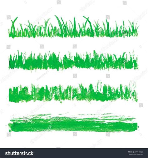 Hand drawn watercolor grass set isolated on white background. Sketch ...