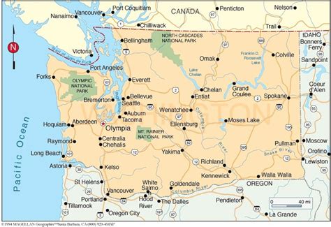 Washington State Campgrounds Map - Printable Map