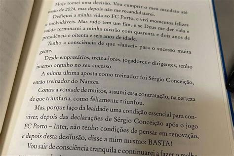 Fa O Da Lealdade Condi O Essencial Pinto Da Costa Decidiu Que N O