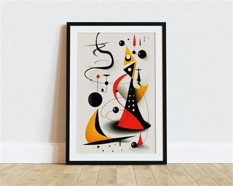 Miro Poster Miro Inspired Printable Wall Art Joan Miro Art Print