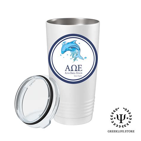 Alpha Omega Epsilon Stainless Steel Tumbler 20oz Ringed Basealpha