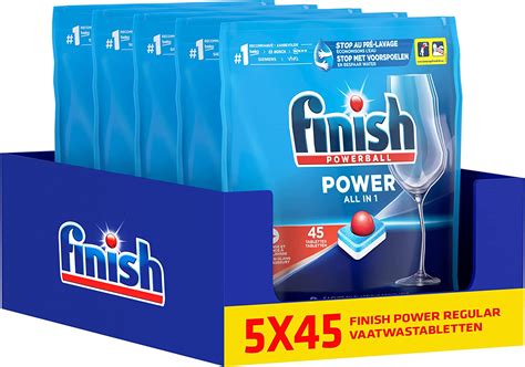 Finish Power All In 1 Regular Vaatwastabletten 5x45 Stuks 225 St