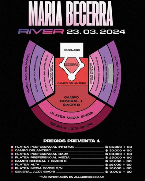 Comenz La Venta General Para El Show De Mar A Becerra En River