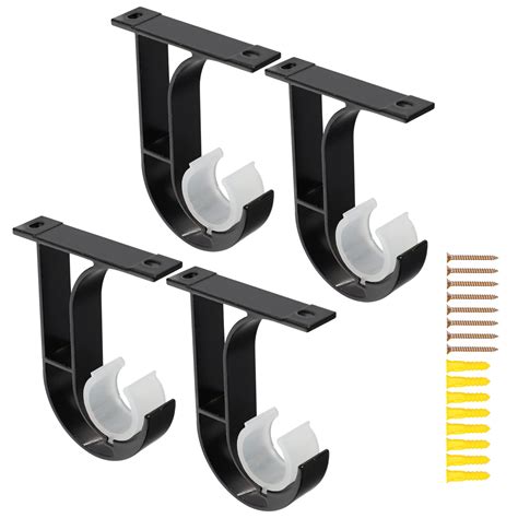 Buy 4 Pack Curtain Rod Ceiling Bracket Heavy Duty Curtain Rod Holder