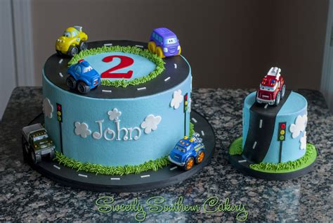 2nd Birthday Car Theme Cake Birthday Card Message