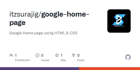 google home pagereadmemd  main itzsurajiggoogle home page github