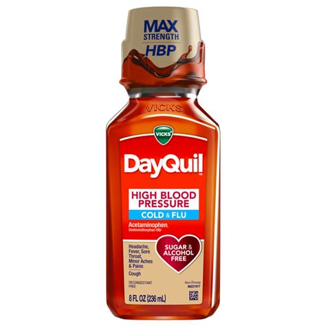 Save on Vicks DayQuil High Blood Pressure Cold & Flu Relief Liquid Order Online Delivery | GIANT