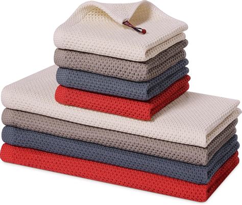 Amazon Homaxy Kitchen Towels And Dishcloths Set X Inches