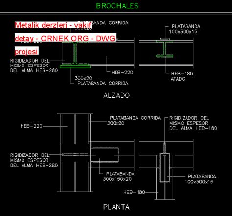 Proje Sitesi Metalik derzleri vakıf detay Autocad Projesi