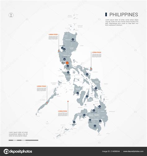 Philippines Map Borders Cities Capital Administrative Divisions
