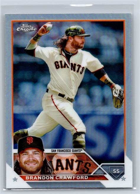 2023 Topps Chrome Refractor Brandon Crawford 195 EBay