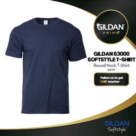 GILDAN PRIME Softstyle Cotton Round Neck T Shirt 63000 Unisex Adult