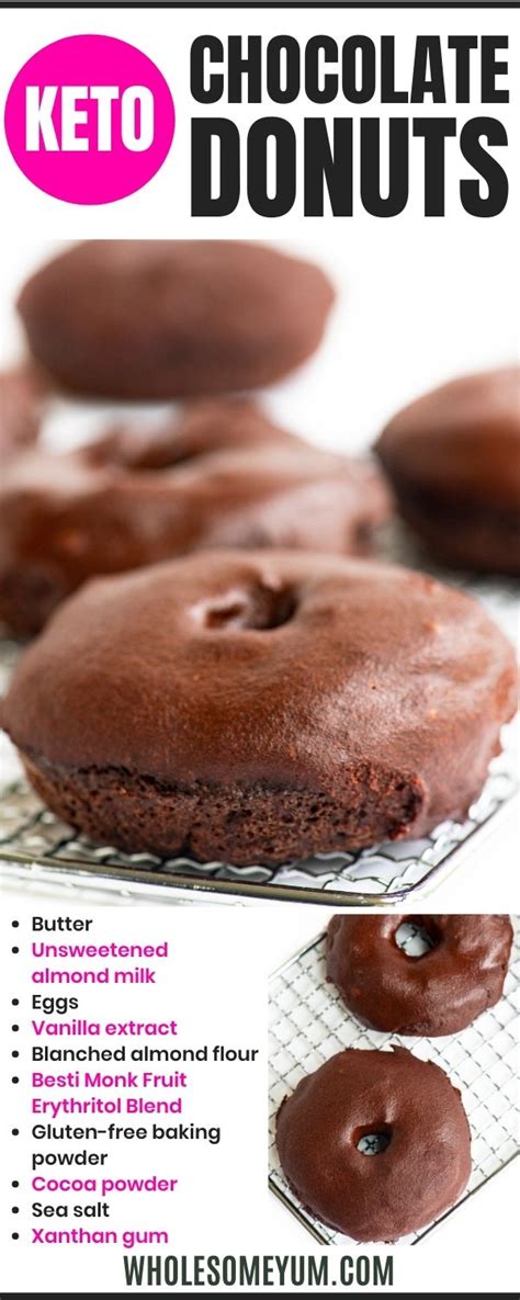 Low Carb Keto Chocolate Donuts Recipe Keto Donuts Chocolate Donuts