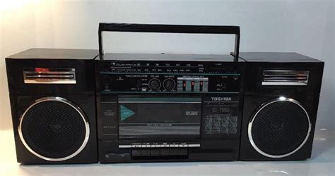 Toshiba Radio Boombox Am Fm Vintage Cassette Recorder Rt 7016 80s Black For Sale Online Ebay